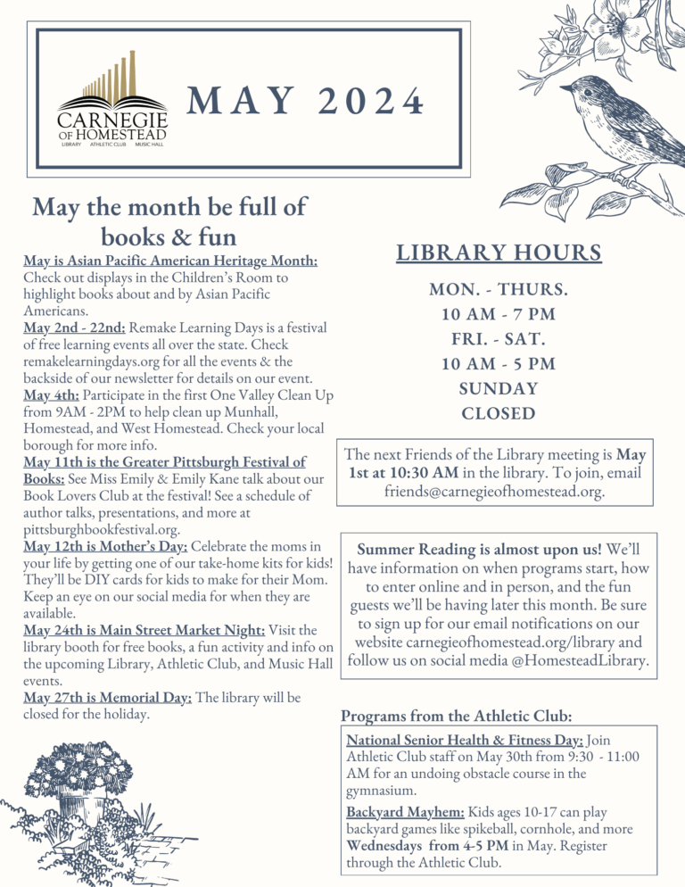 Library Newsletter - Carnegie of Homestead